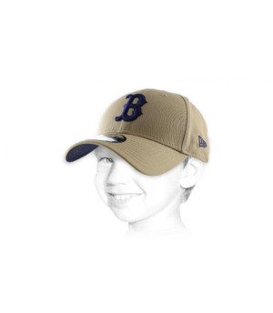 gorra de color beige infantil B Cap Enfant Boston MLB League camel navy